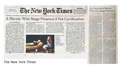 New York Times review of Psychotherapy Live